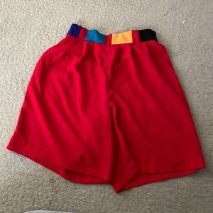 Flowy red shorts